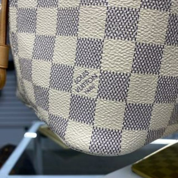 Louis Vuitton Damier Azur MM Rose Ballerine - Picture 11 of 16